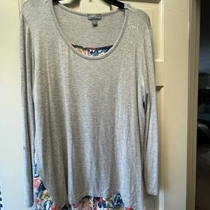 Market & Spruce mixed material top from stitch fix